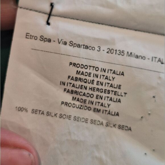 Etro Green Silk Bluase Size 38 - Picture 4 of 7